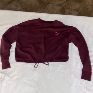 Xsmall puma cropped sweat shirt